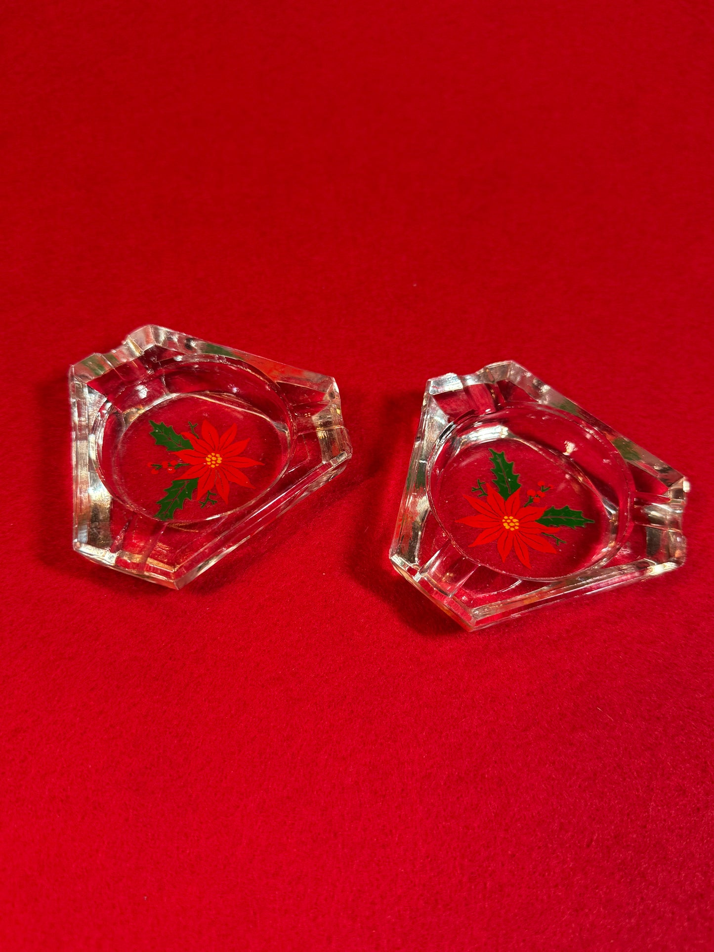 Vintage Poinsettia Ashtray