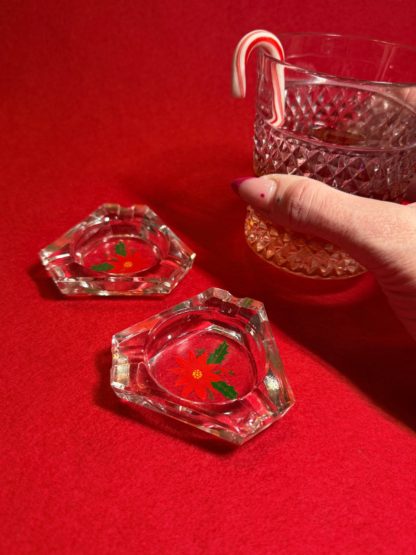 Vintage Poinsettia Ashtray