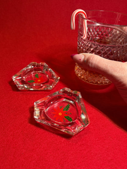 Vintage Poinsettia Ashtray