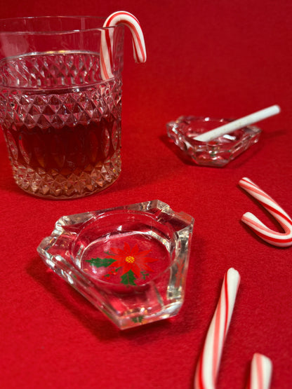 Vintage Poinsettia Ashtray