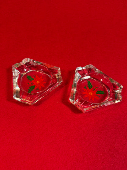 Vintage Poinsettia Ashtray