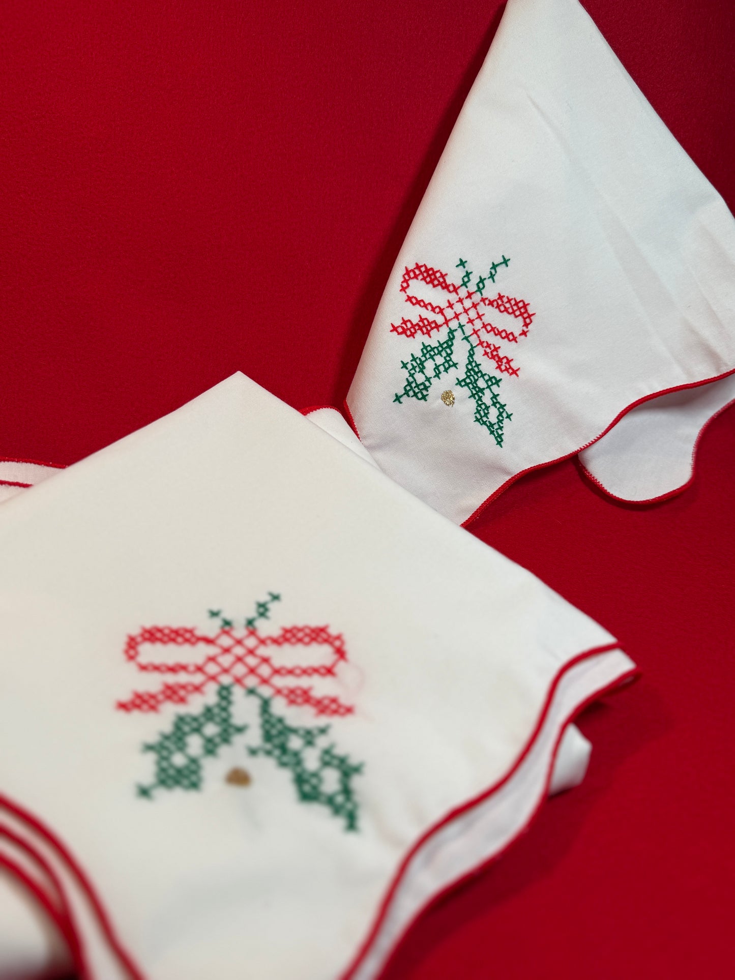 The Vintage Shop - Large Hand-Embroidered Napkins (Set of 8)