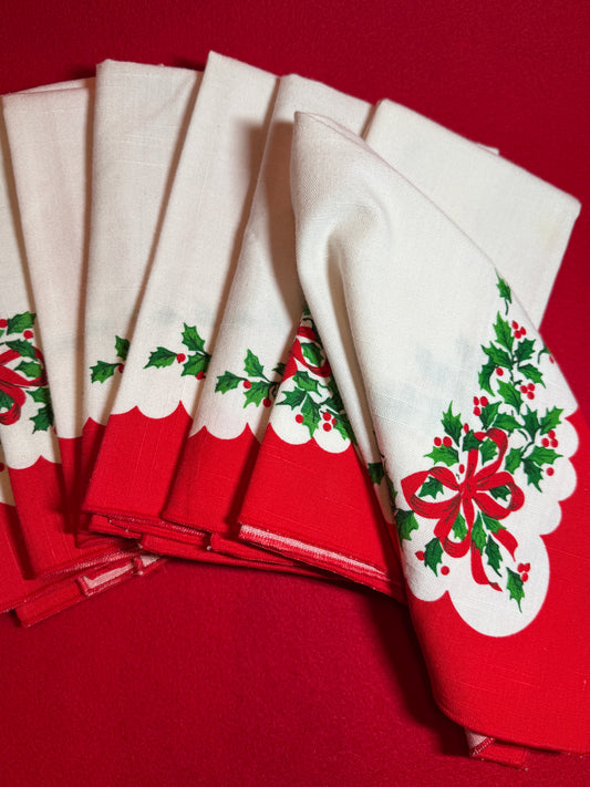 The Vintage Shop - Linen Holiday Napkins (Set of 8)
