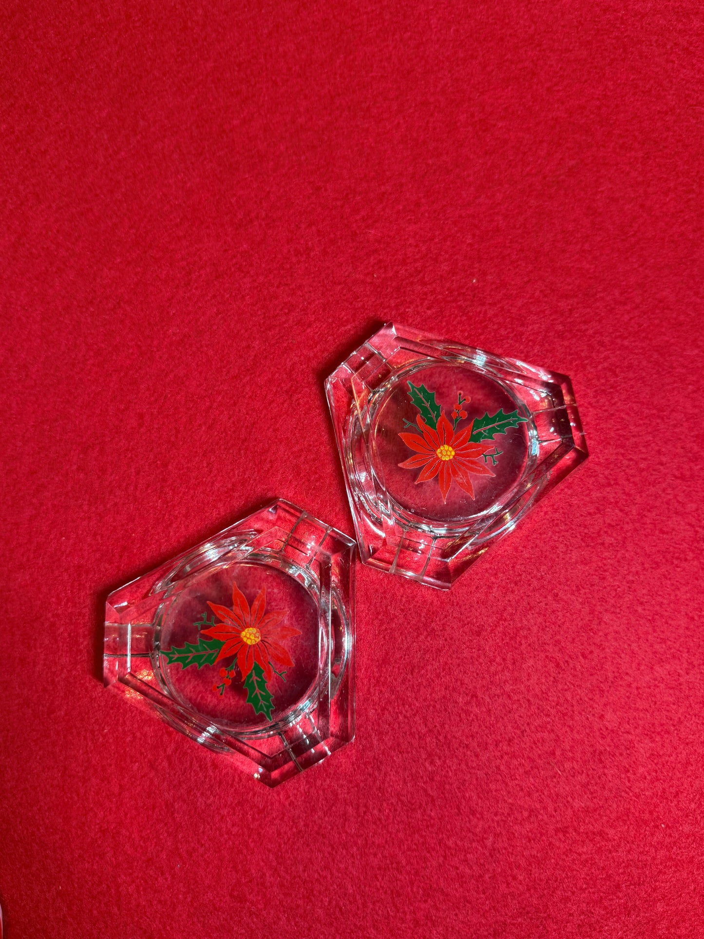 Vintage Poinsettia Ashtray